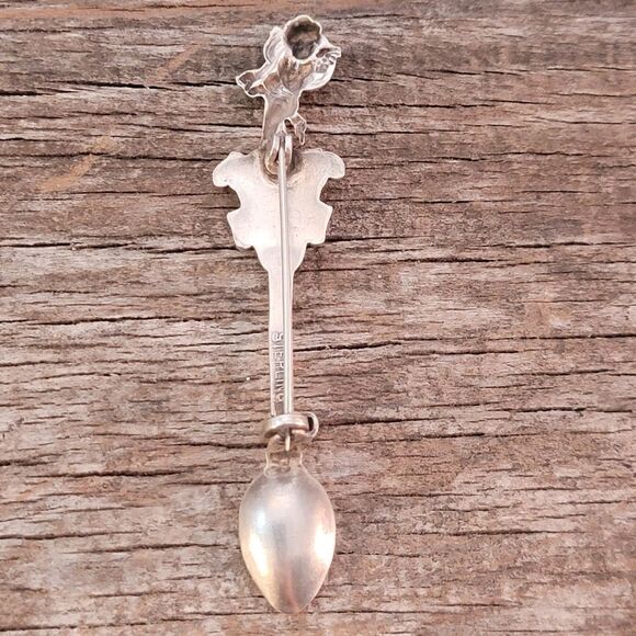Vintage Cherub Flourish Heart Spoon Brooch Pin - Picture 4 of 6